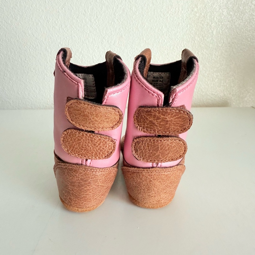 Charming Pink and Brown Star Kids Boots - Picture 4 of 5